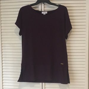 Calvin Klein tunic top.    Purple